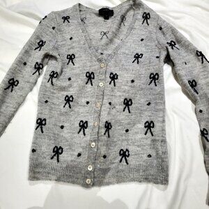 JCREW Alpaca Blend Ribbon Cardigan Small